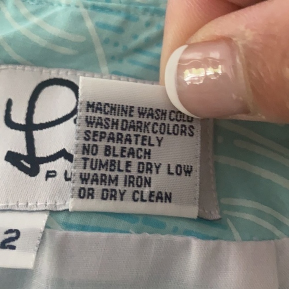 Lilly Pulitzer Blue Shell Pattern Fully Lined Ski… - image 8